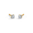 Solitaire Gold Diamond Earrings
