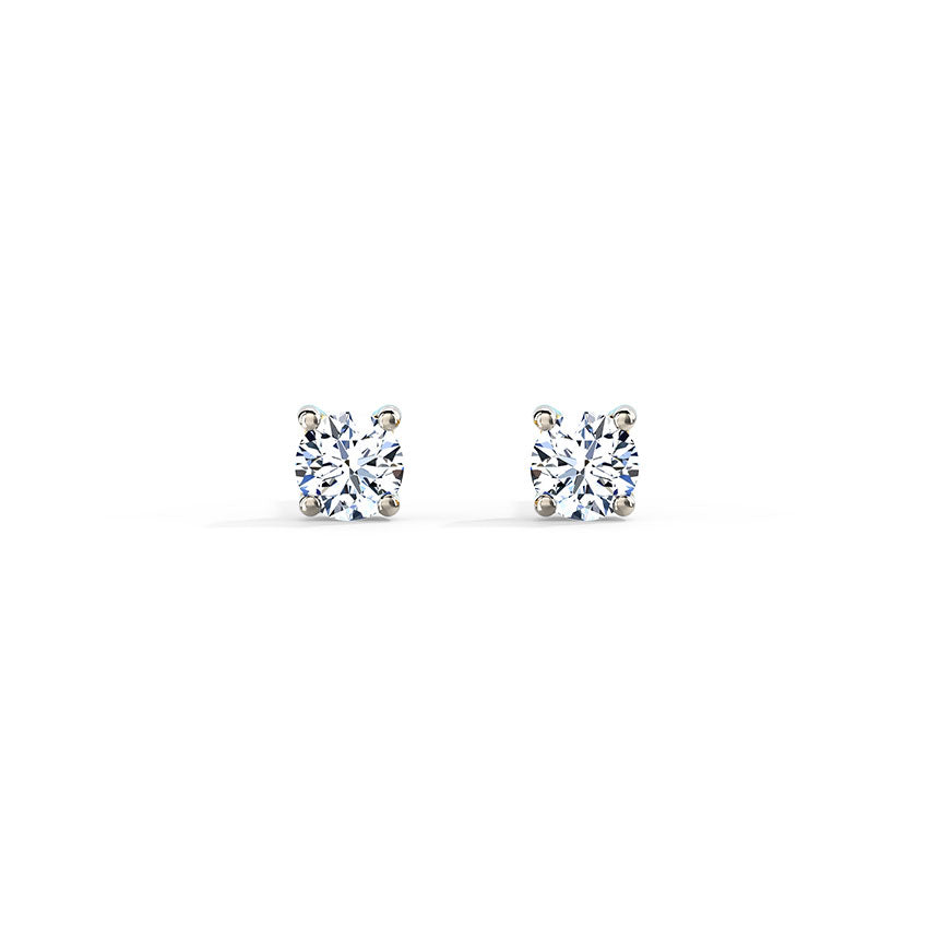 Solitaire Gold Diamond Earrings