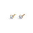 Solitaire Gold Diamond Earrings
