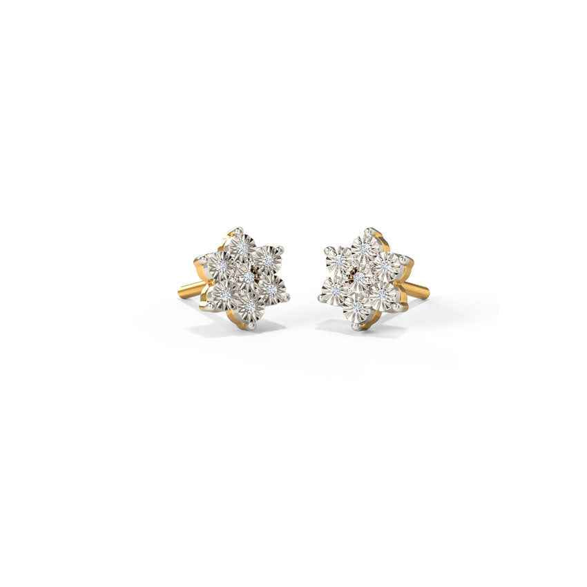 Star Gold Diamond Earrings