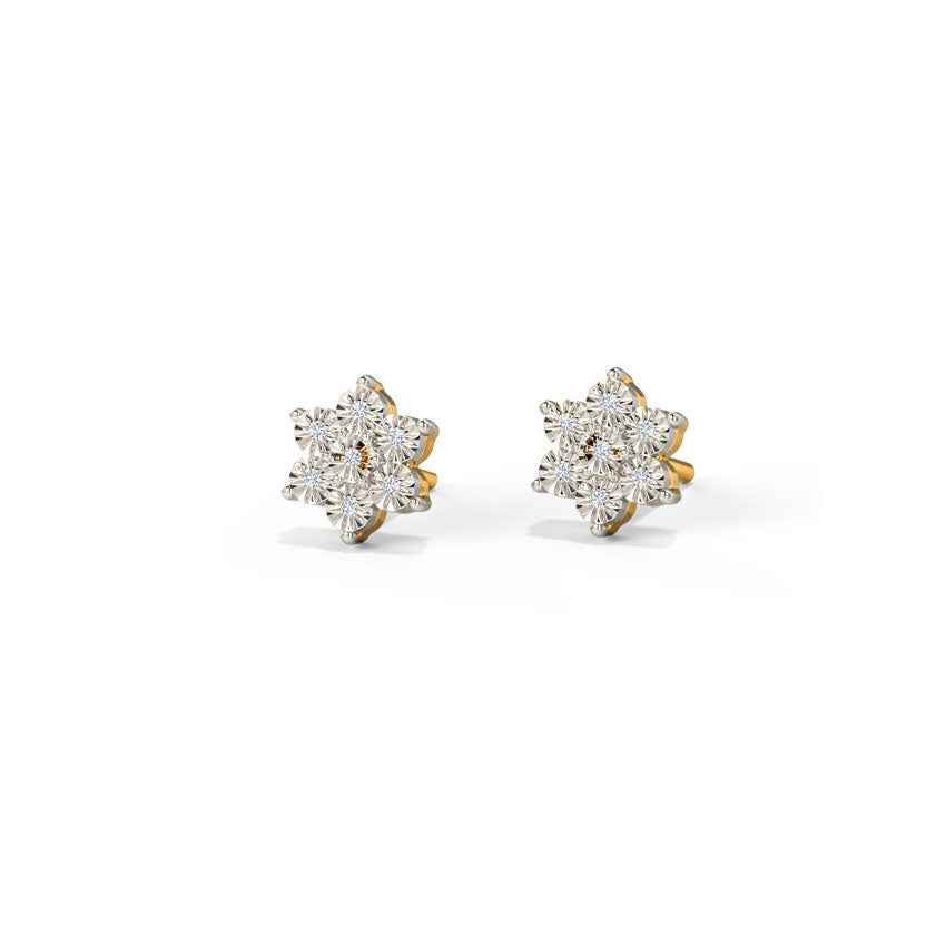 Star Gold Diamond Earrings
