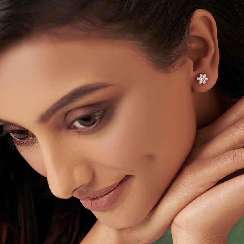 Star Gold Diamond Earrings