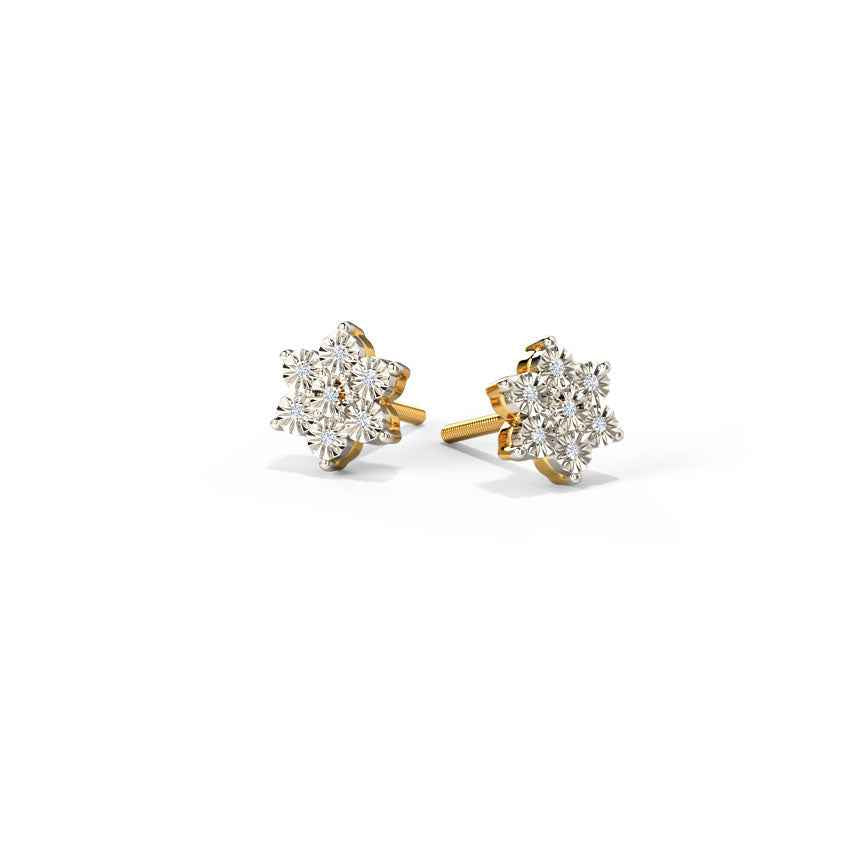Star Gold Diamond Earrings
