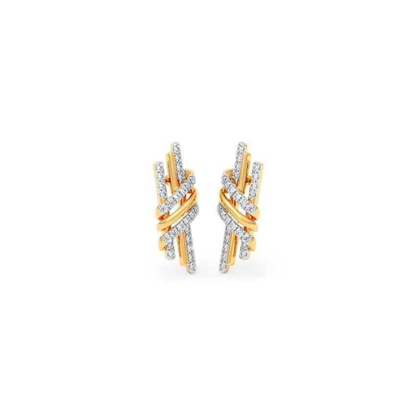 Twilight Tumble Gold Diamond Earrings