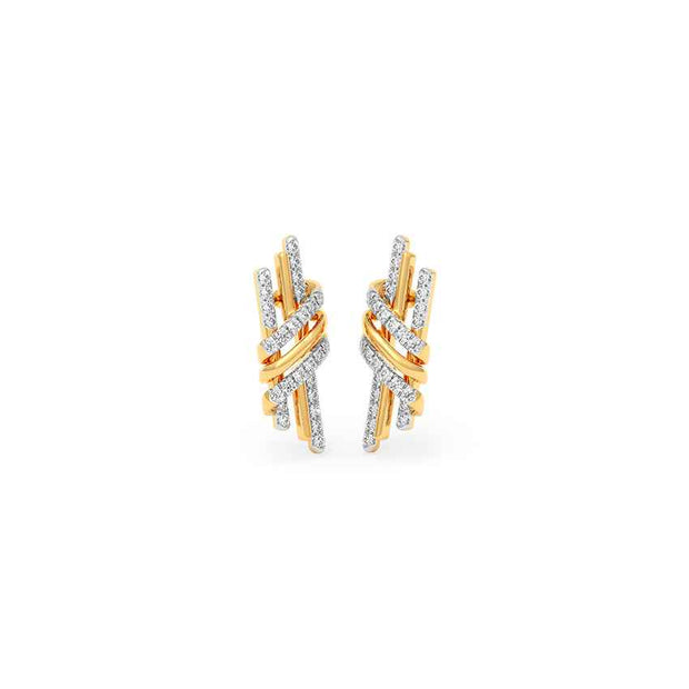 Twilight Tumble Gold Diamond Earrings