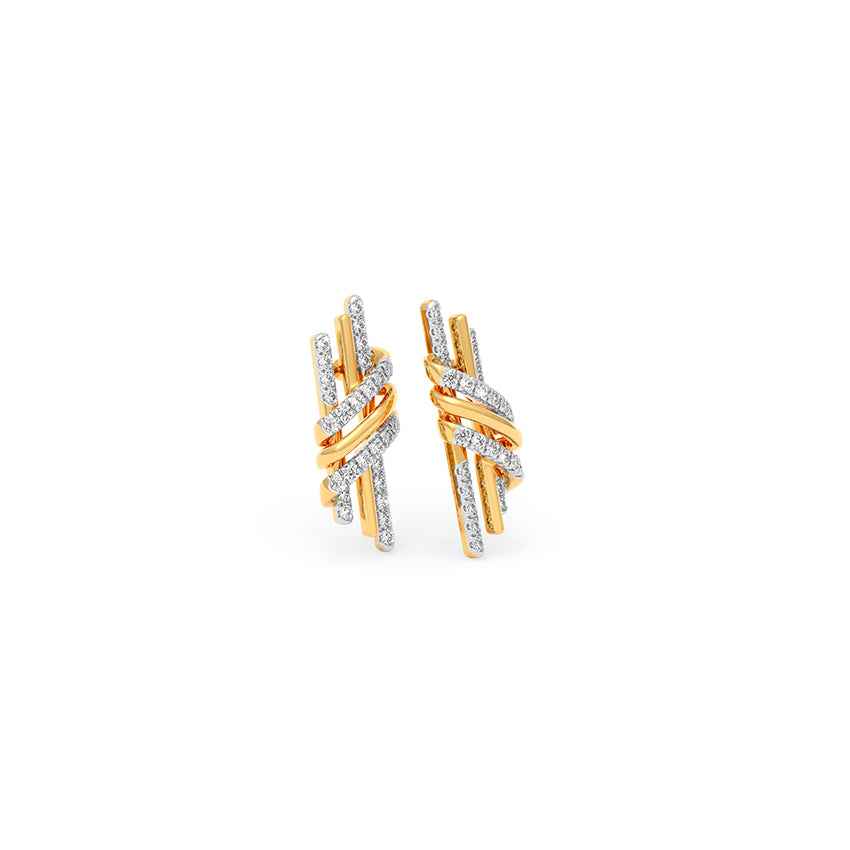 Twilight Tumble Gold Diamond Earrings