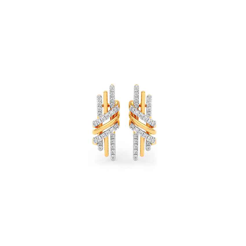 Twilight Tumble Gold Diamond Earrings