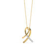 Ribbon Gold Diamond Pendant