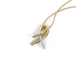Ribbon Gold Diamond Pendant