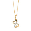 Intertwined Heart & Infinity Gold Diamond Pendant