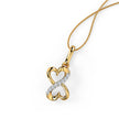 Intertwined Heart & Infinity Gold Diamond Pendant
