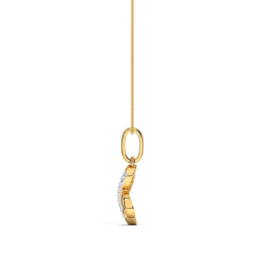 Intertwined Heart & Infinity Gold Diamond Pendant