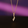 Leaf Gold Diamond Pendant