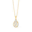 Teardrop Gold Diamond Pendant