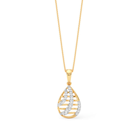 Teardrop Gold Diamond Pendant