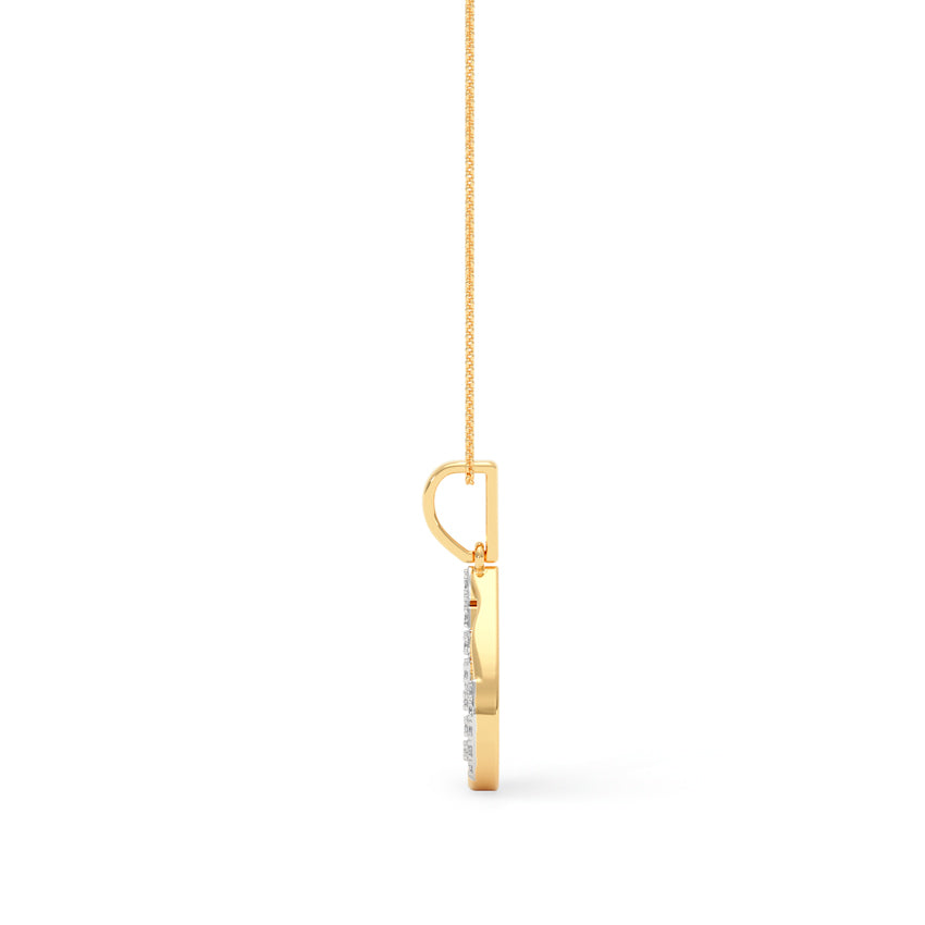 Teardrop Gold Diamond Pendant