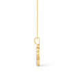 Lattice Teardrop Gold Diamond Pendant