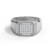 Grand Pave Square Men Diamond Ring