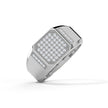 Grand Pave Square Men Diamond Ring