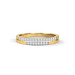 Twin Line Gold Diamond Ring