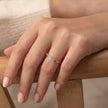 Twin Line Gold Diamond Ring