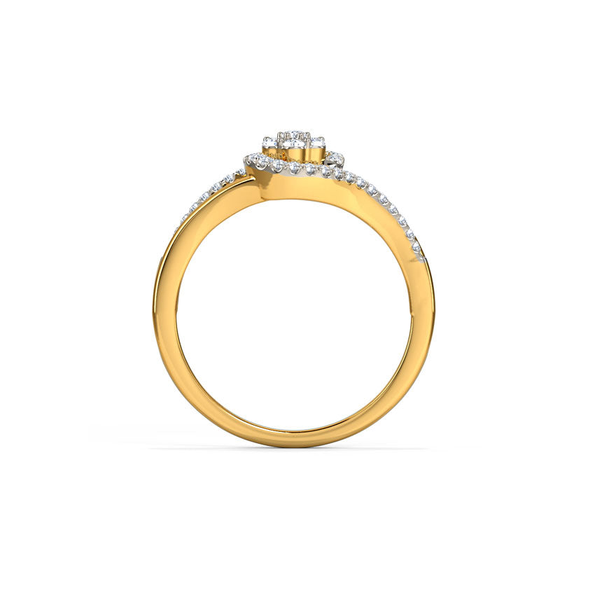 Cluster Gold Diamond Ring
