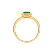 Green Stone Gold Diamond Ring Diana Style