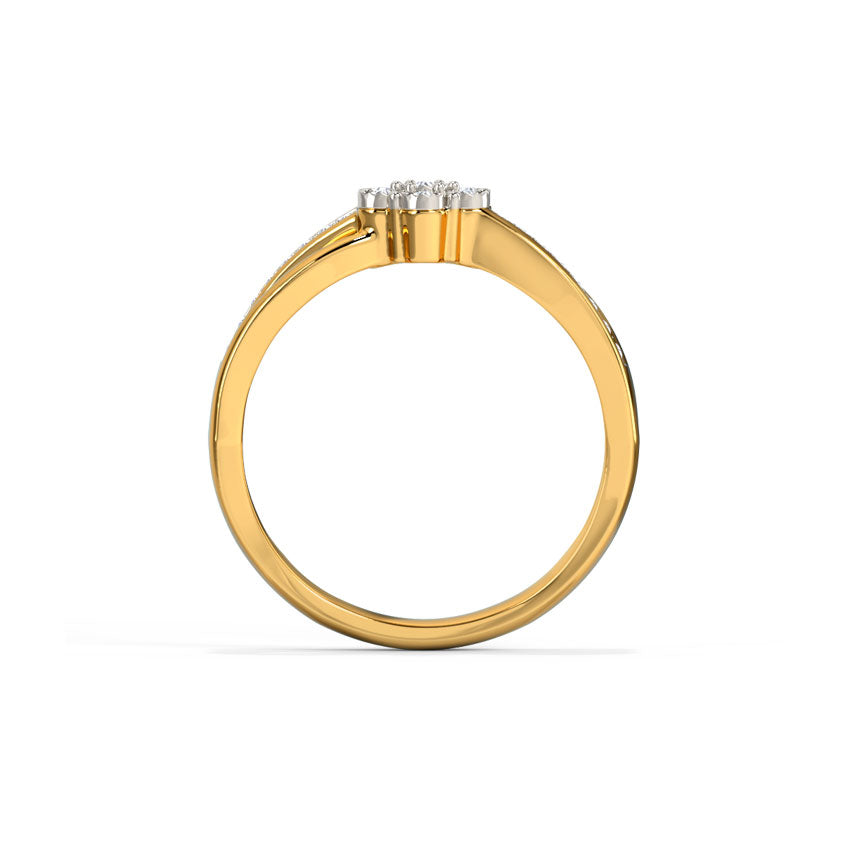 Blossom Flower Gold Diamond Ring