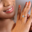 Flower Gold Diamond Ring