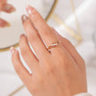 Infinity Ripple Gold Diamond Ring