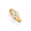 Infinity Ripple Gold Diamond Ring