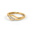 Infinity Ripple Gold Diamond Ring