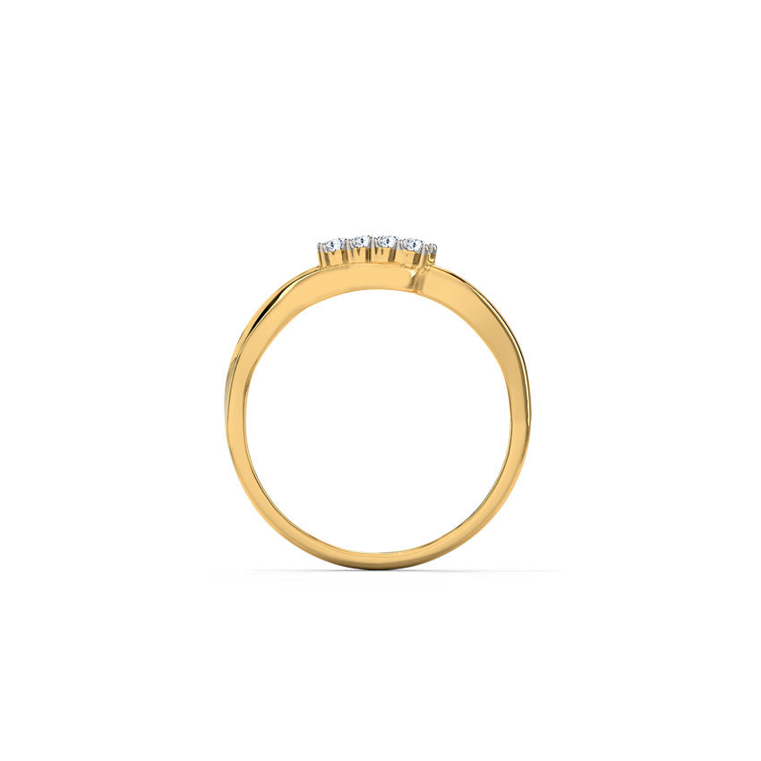 Infinity Ripple Gold Diamond Ring