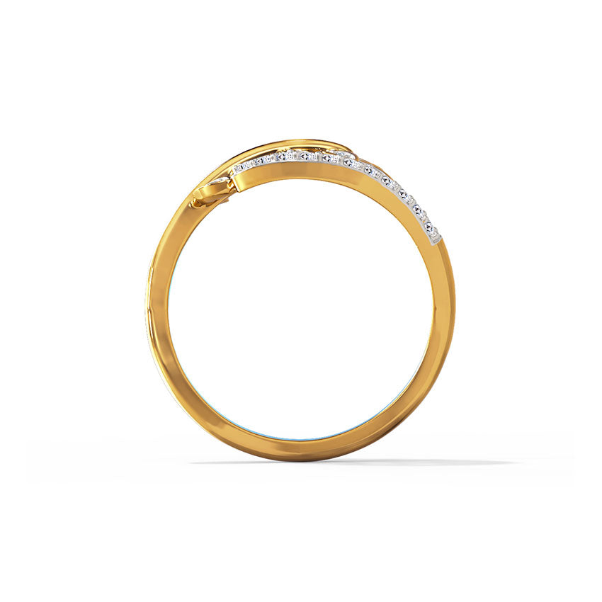 Gold Leaf Diamond Ring