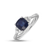 Blue Stone Gold Diamond Ring - Khatim Jewels
