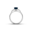 Blue Stone Gold Diamond Ring - Khatim Jewels