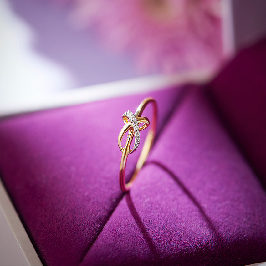 Infinity Twist Diamond Band