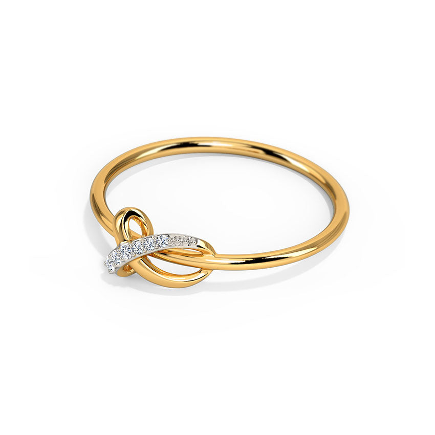 Infinity Twist Diamond Band