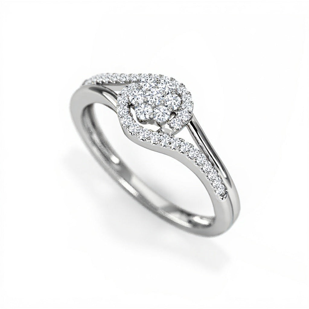 Cluster Gold Diamond Ring