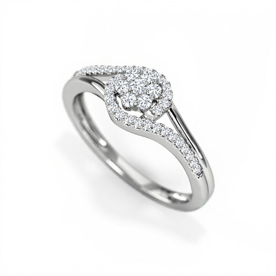Cluster Gold Diamond Ring