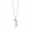 Dropping Leaf Gold Diamond Pendant