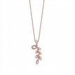 Dropping Leaf Gold Diamond Pendant