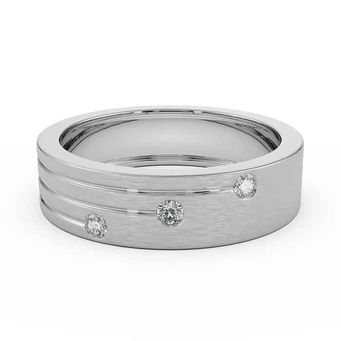 Tri Men's Diamond Ring