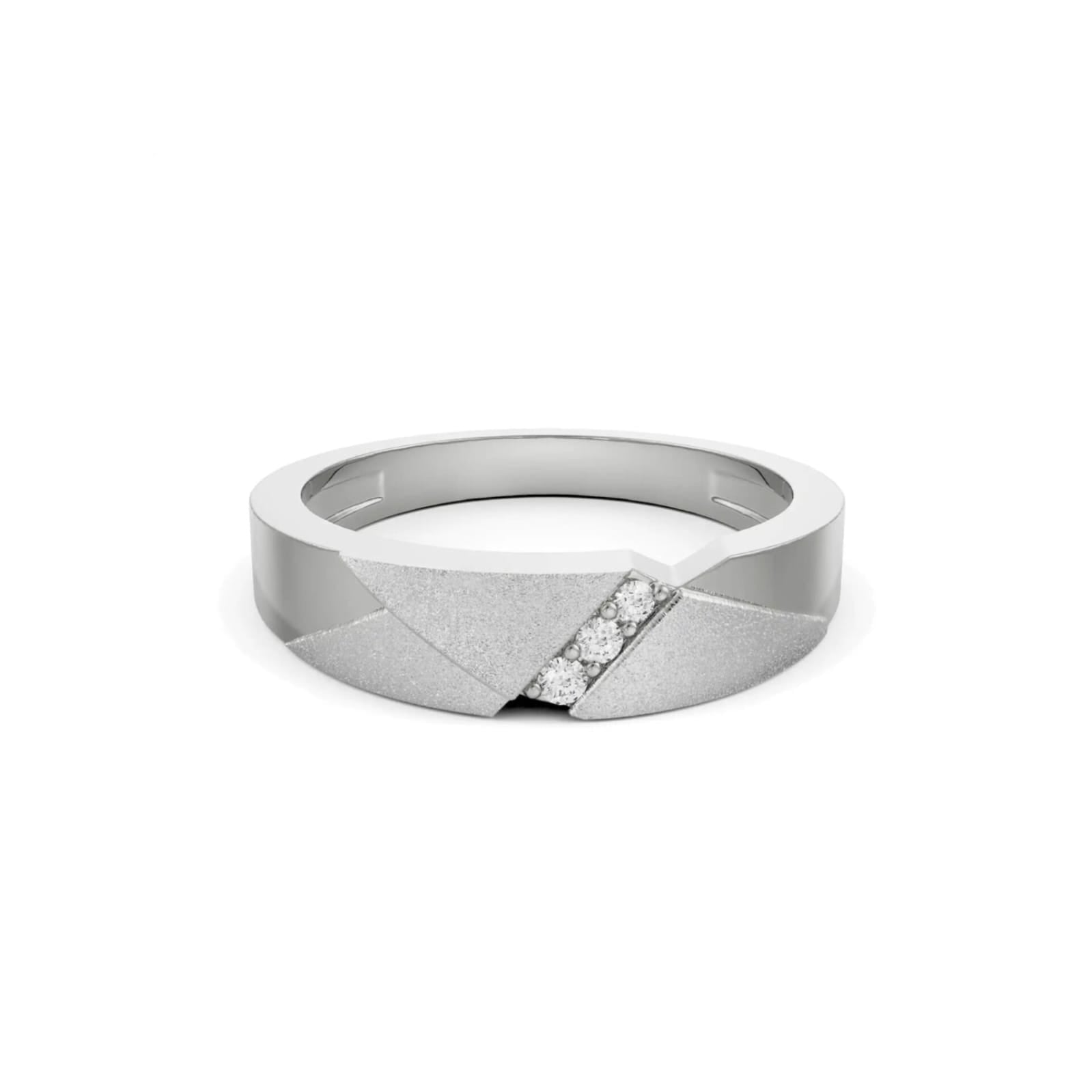 Men Diamond Ring  on a white background