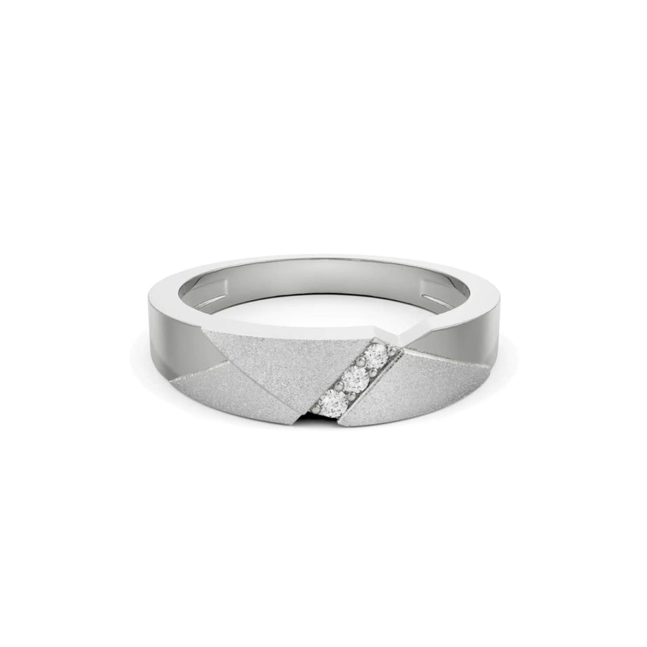 Men Diamond Ring  on a white background