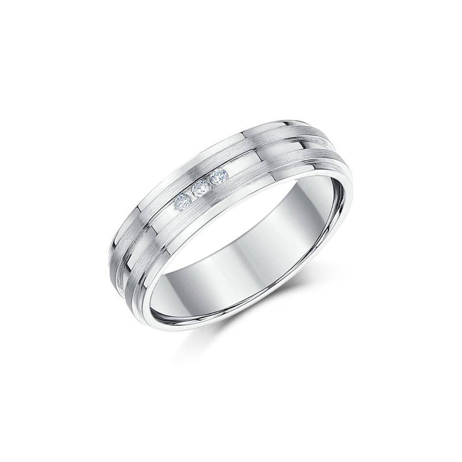 Milgrain Trio  Men Diamond Ring
