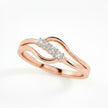 Infinity Ripple Gold Diamond Ring
