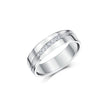 Shiny Line Groove Men Diamond Ring