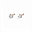 Solitaire Gold Diamond Earrings