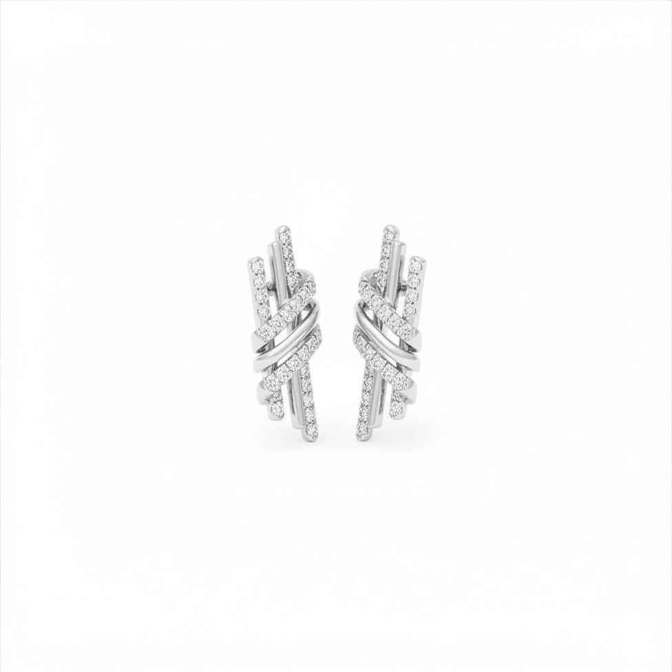 Twilight Tumble Gold Diamond Earrings